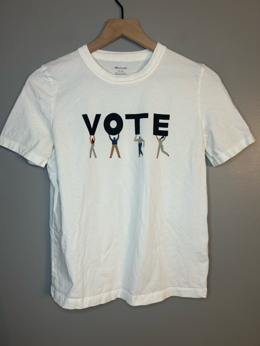 Madewell Women’s White Vote Graphic Tomboy Tee, Size XS - Picture 5 of 11